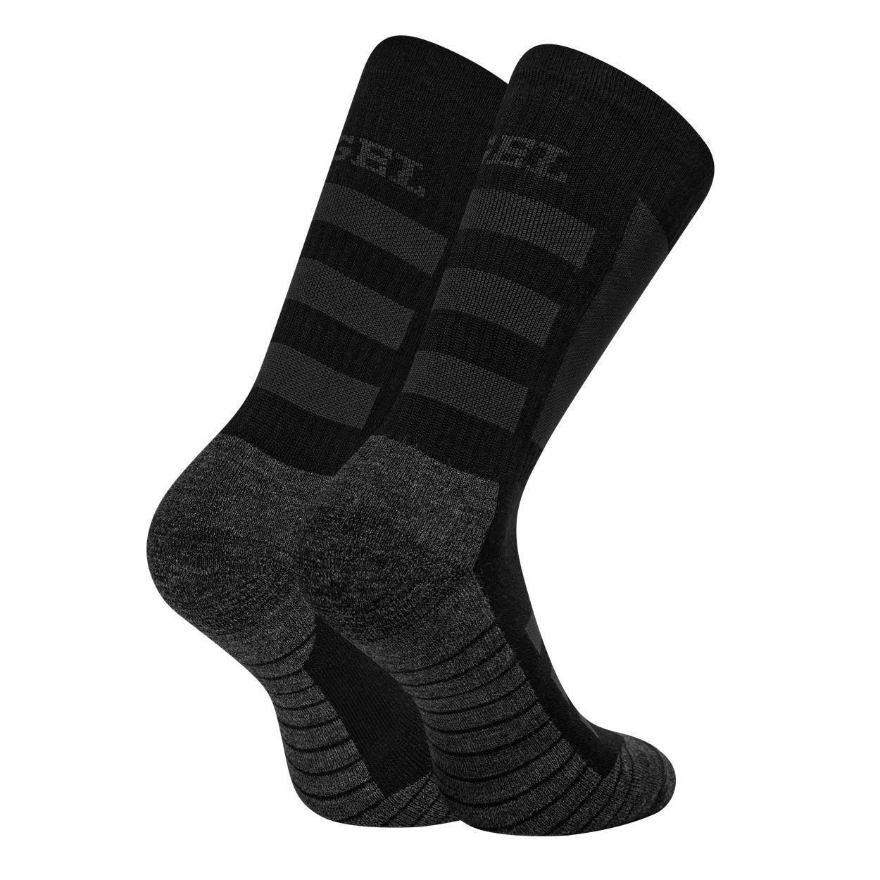 ENGEL Arbeitssocken 9110-11 in einer kräftigen Wollqualität 2er-Pack in Schwarz/Anthrazit Grau, Größe 47/48