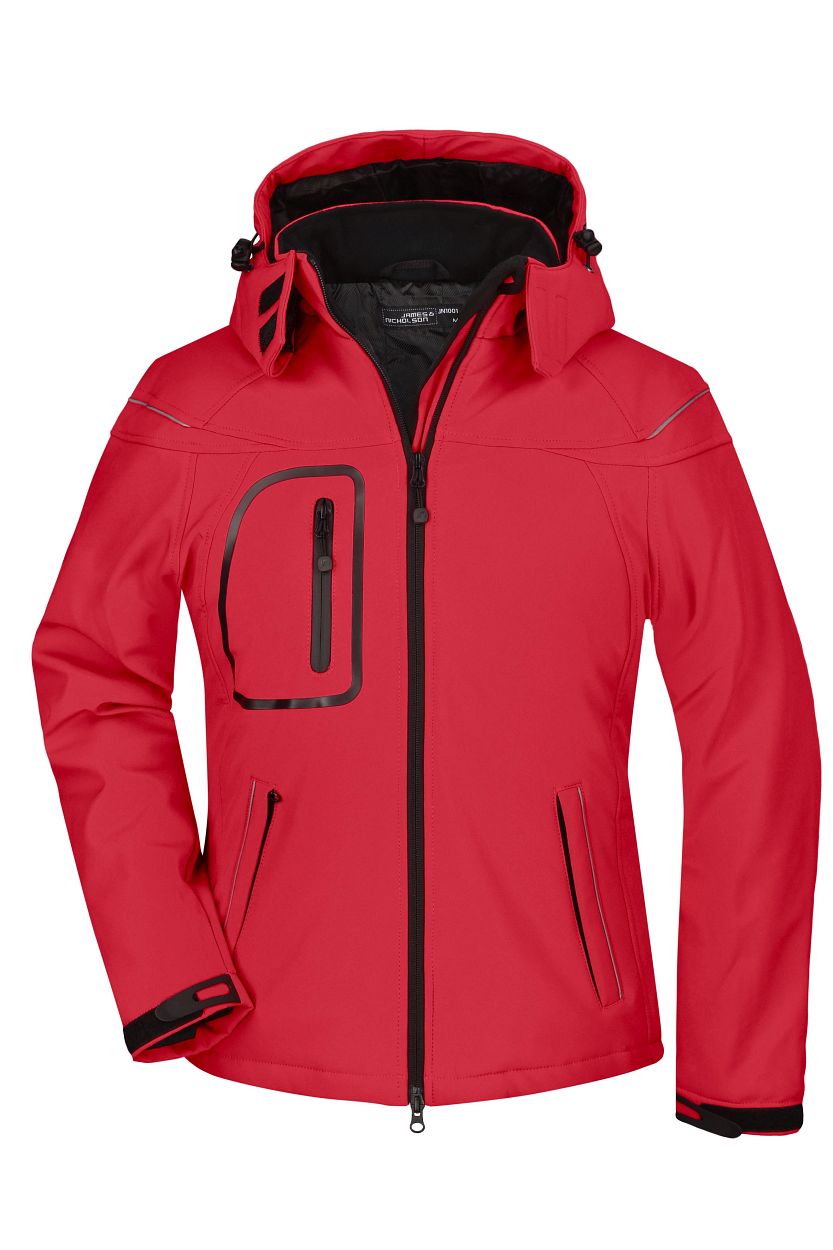 Ladies' Winter Softshell Jacket "JN1001" in Red, Größe 2XL - Daiber