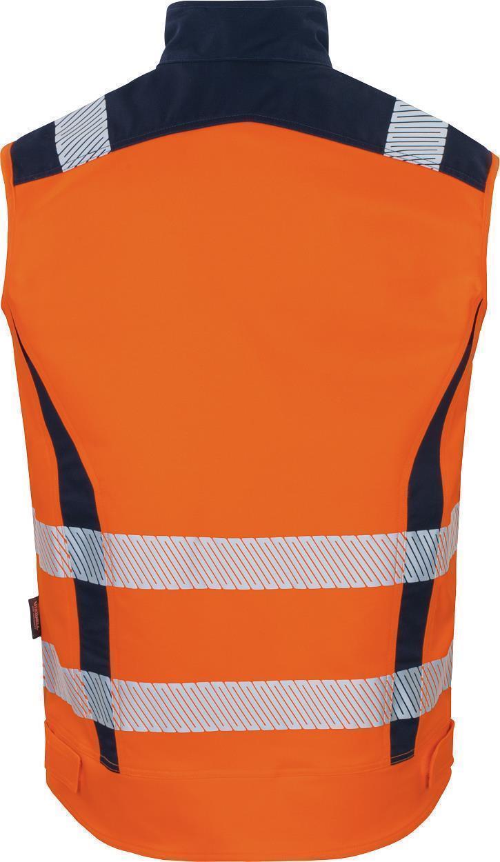 Weste Flex-HiVis leuchtorange-marine in Gr. XXL von Vizwell