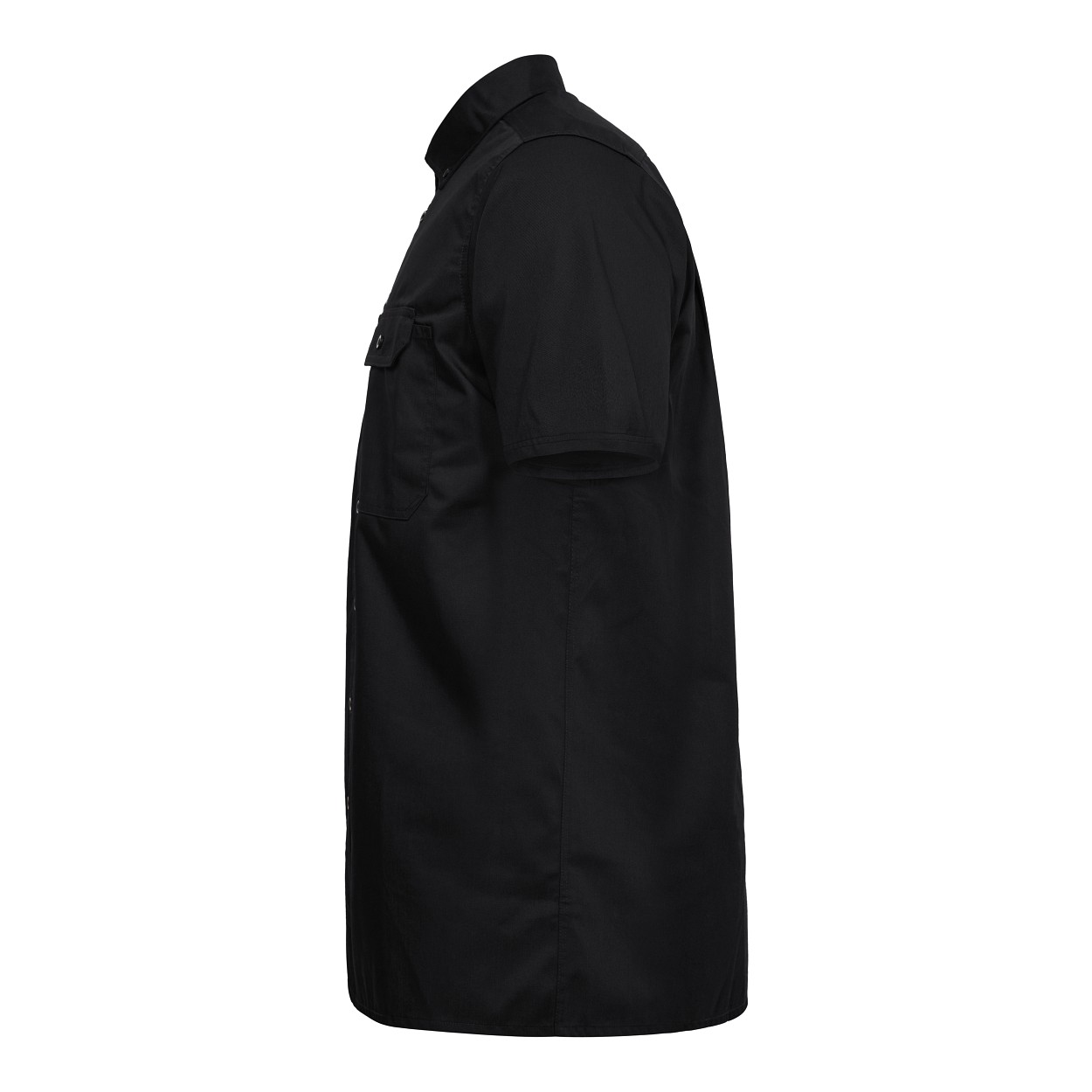 ENGEL Extend kurzärmliges Herrenhemd in Schwarz, Größe 45/46