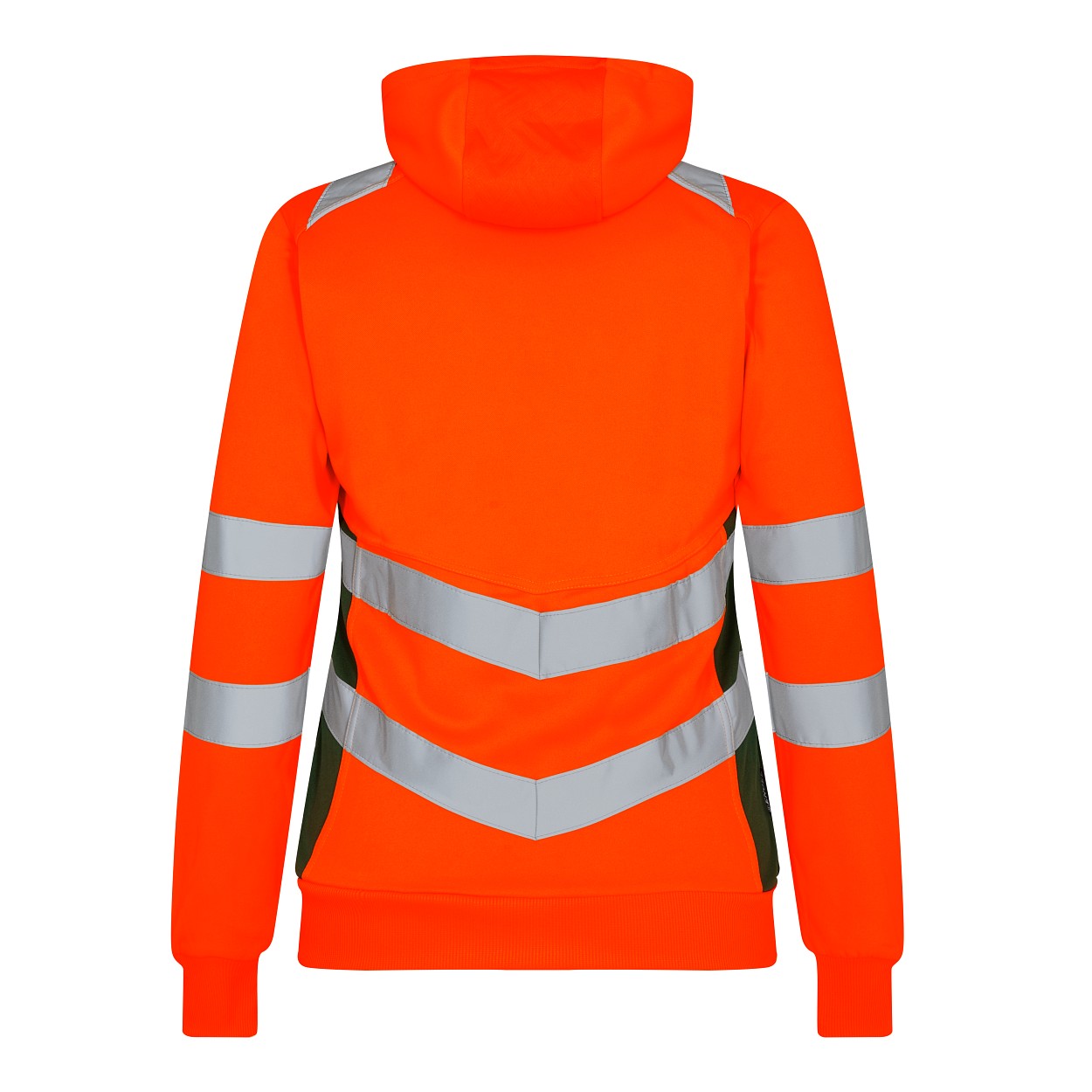 ENGEL Safety Damen Sweatcardigan in Orange/Grün, Größe XS