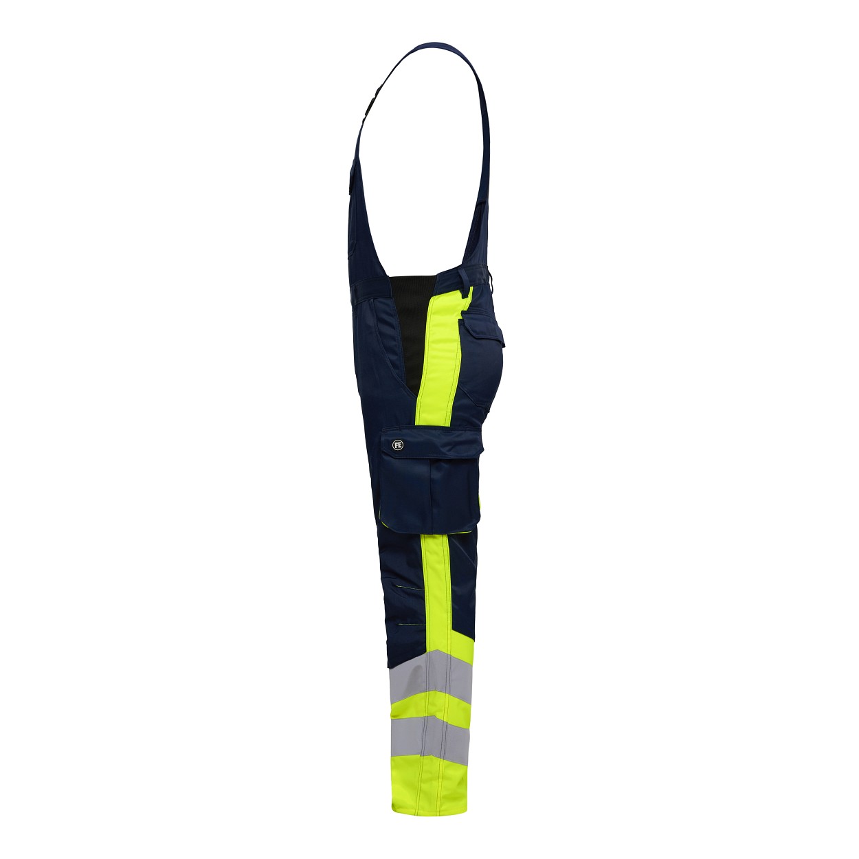 ENGEL Safety Light Latzhose in Blue Ink/Gelb, Größe 106