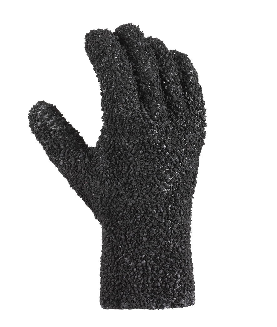 teXXor® PVC-Handschuhe SCHWARZ GRANULIERT in Schwarz, Größe 10