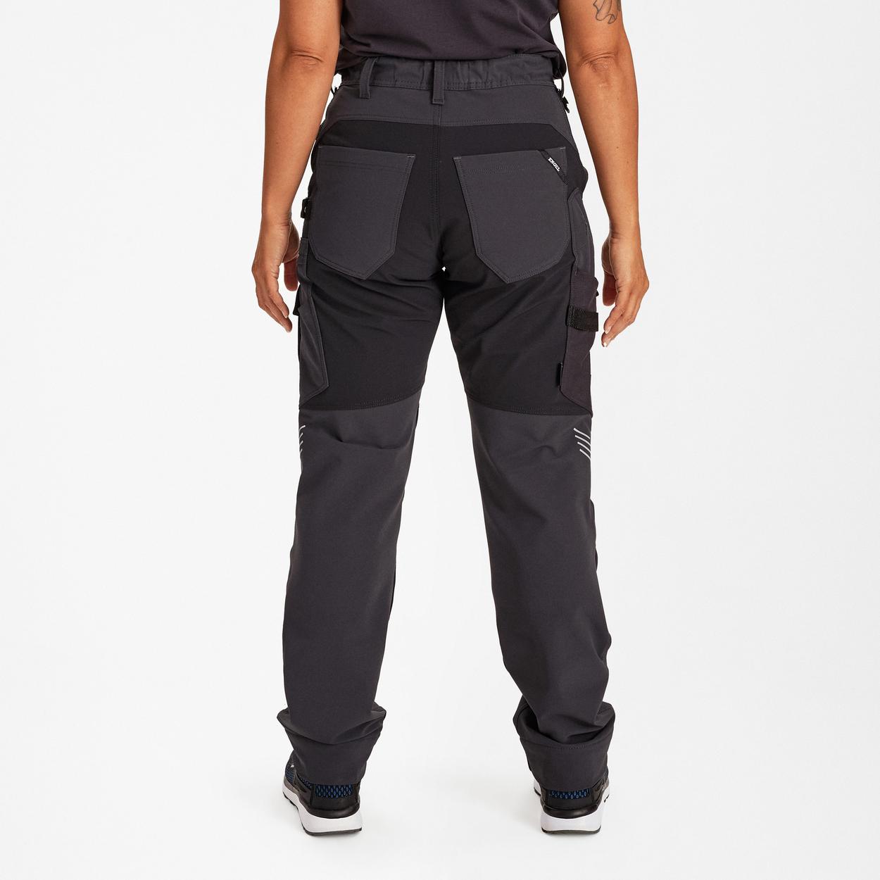 ENGEL Entire Damen Arbeitshose mit 4-Wege-Stretch in Anthrazitgrau/Schwarz, Größe 48