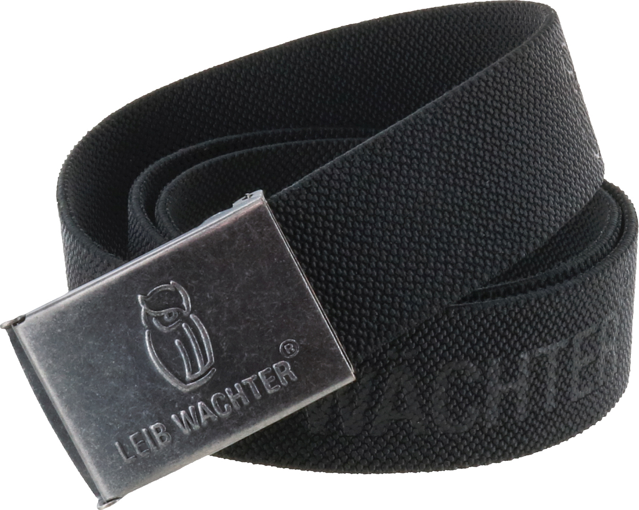 Stretchbandgürtel Schwarz mit Metallkoppel FLEXG70 Länge 90 cm von Leibwächter