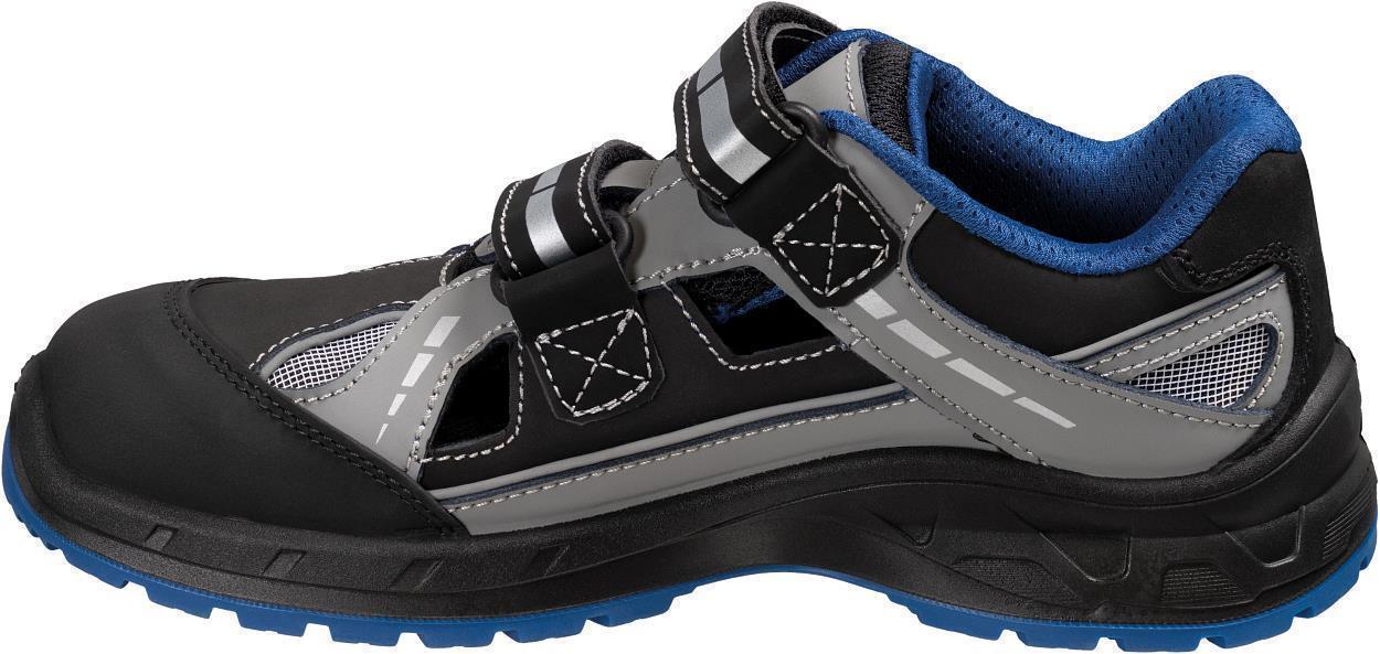 Sandale L7211 Athen in Schwarz/Grau, Gr. 47 von Leibwächter