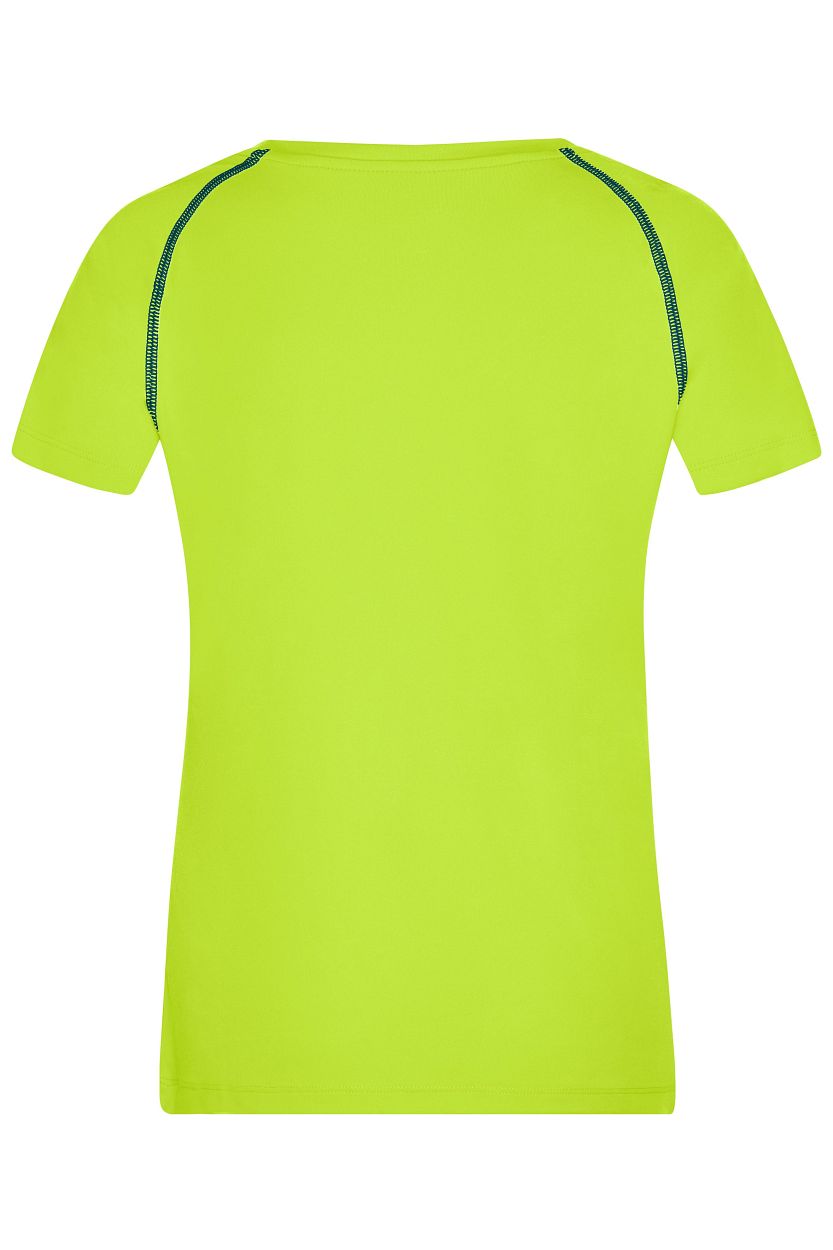 Ladies' Sports T-Shirt "JN495" in Bright-Yellow/Bright-Blue, Größe 2XL - Daiber