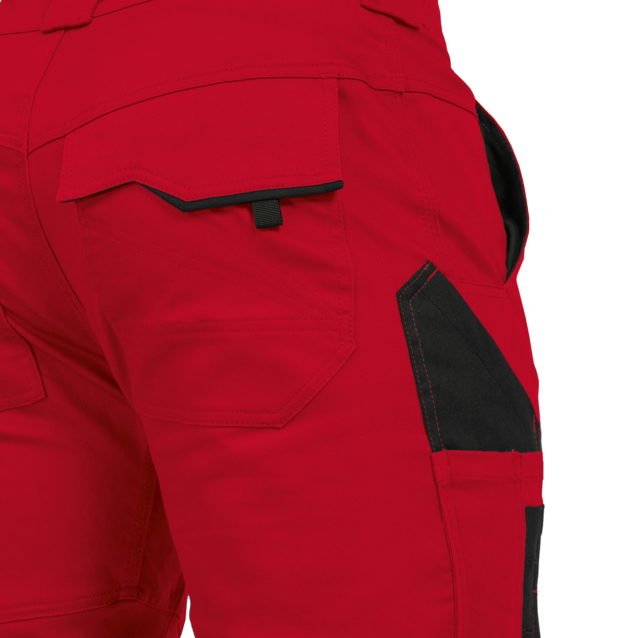 Bundhose Flex Line in Rot-Schwarz, Gr. 102 von Leibwächter Latzhose Flex Line Rot/Schwarz FLEXL, Gr. 98 von Leibwächter