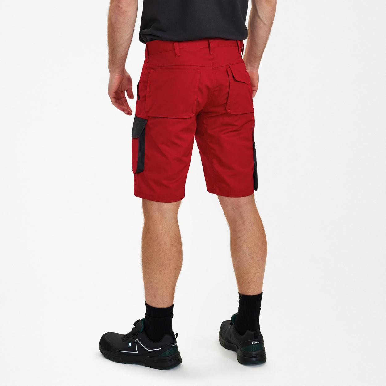 ENGEL Galaxy Light Arbeitsshorts in Tomato Red/Anthrazit Grau, Größe 54