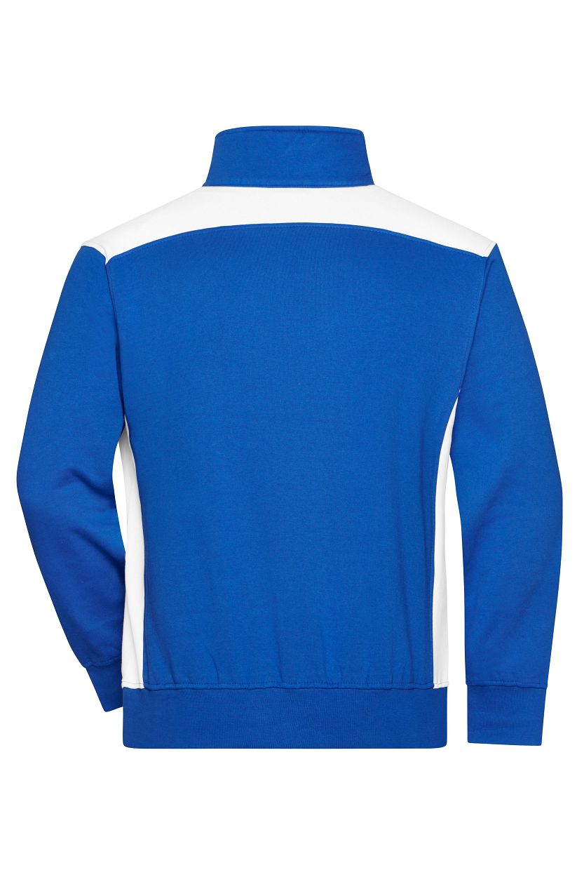Workwear Half-Zip Sweat - COLOR - "JN868" in Royal/White, Größe 6XL - Daiber