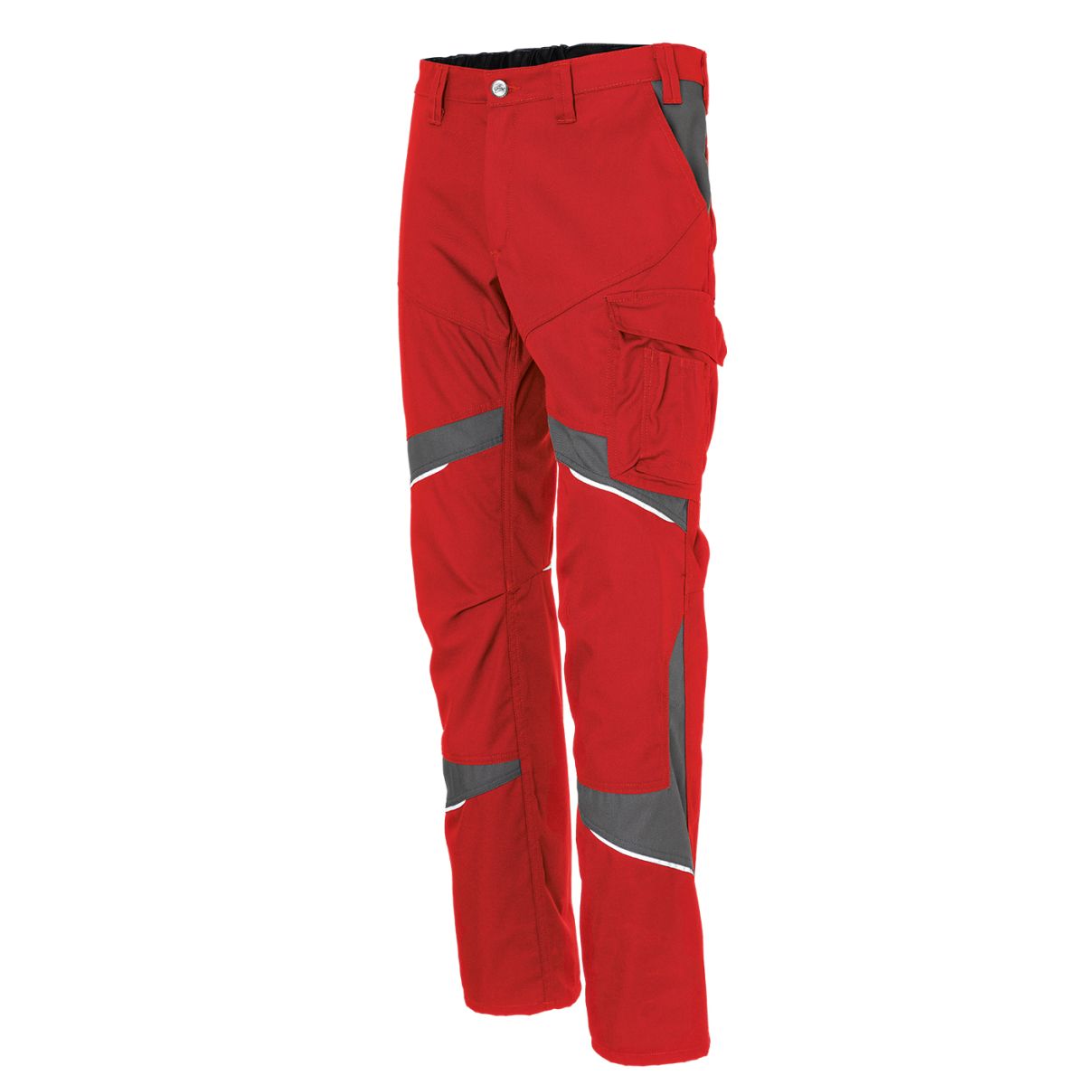 KÜBLER ACTIVIQ cotton+ Damenhose in Mittelrot / Anthrazit, Größe 54