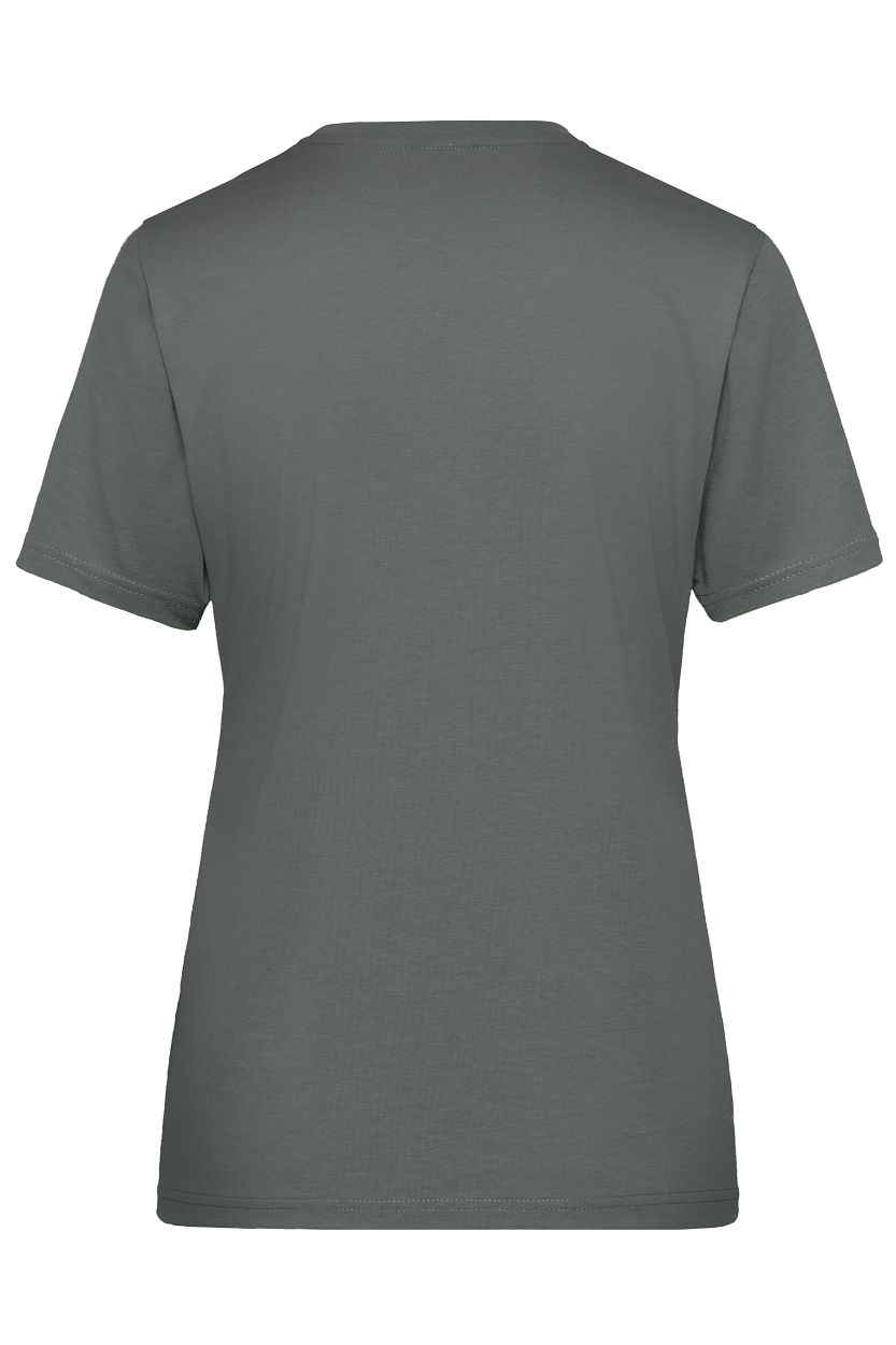 Ladies' ORGANIC Workwear T-Shirt OCS Blended "JN1807" in Dark-Grey, Größe 4XL - Daiber