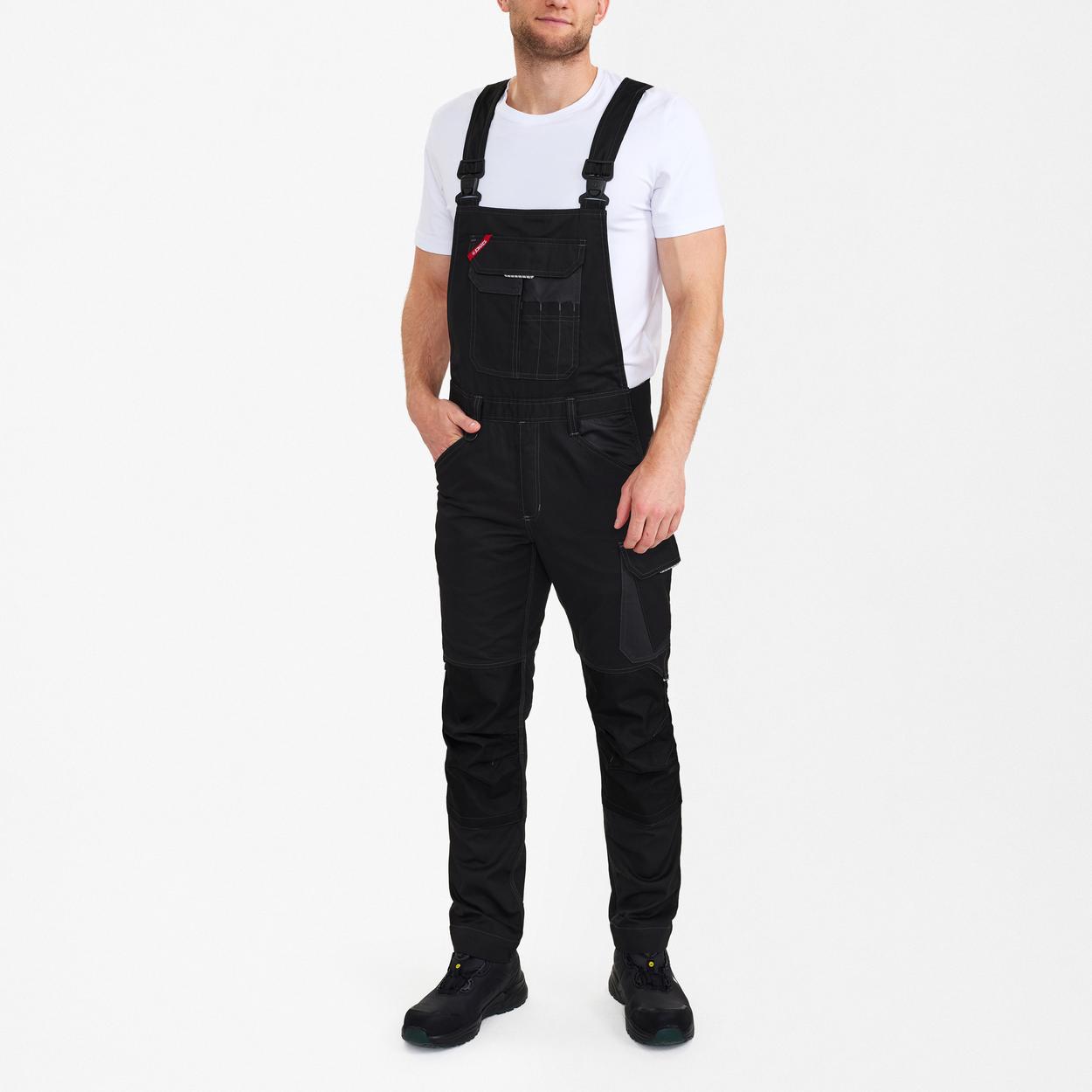 ENGEL Venture Latzhose in Schwarz/Anthrazit Grau, Größe 26