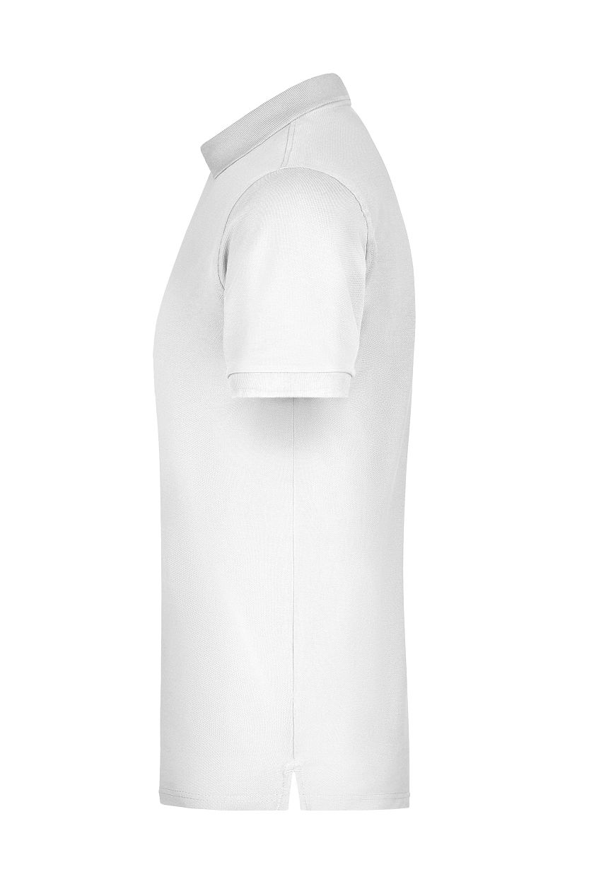 Men's Elastic Polo Piqué "JN710" in White, Größe 3XL - Daiber