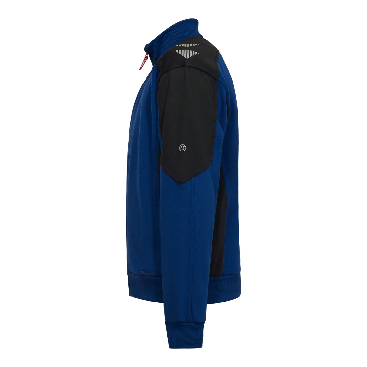 ENGEL Galaxy Sweatcardigan mit Kragen in Surfer Blue/Schwarz, Größe XS