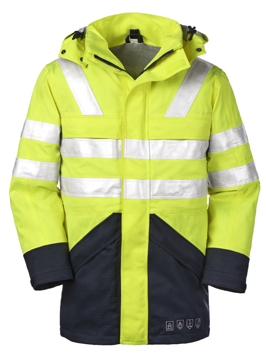 4PROTECT® Multinorm-Warn-Wetterschutz-Jacke EDMONTON in Gelb, Größe L