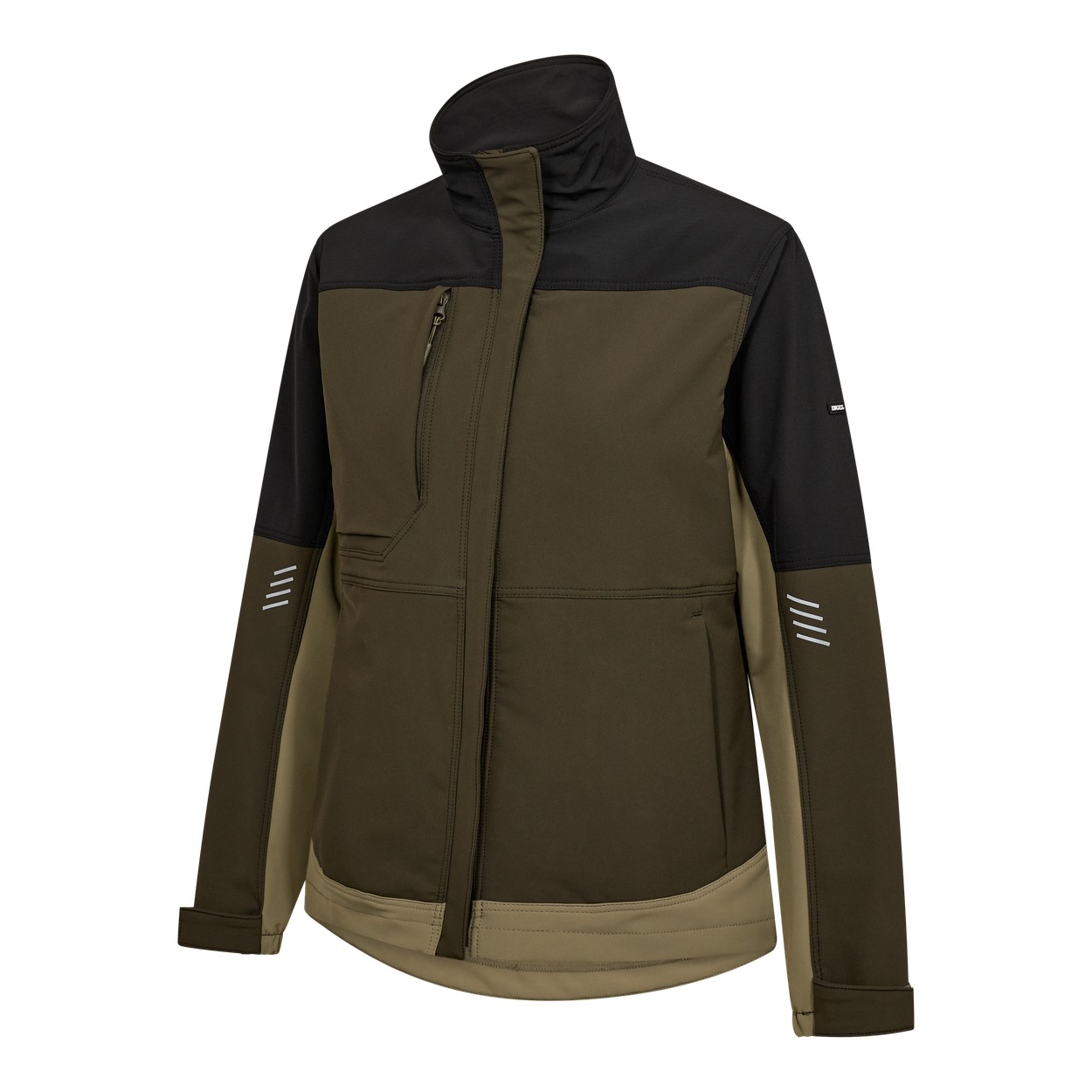 ENGEL Entire Damen Arbeitsjacke mit 4-Wege-Stretch in Forest Green/Schwarz, Größe XS