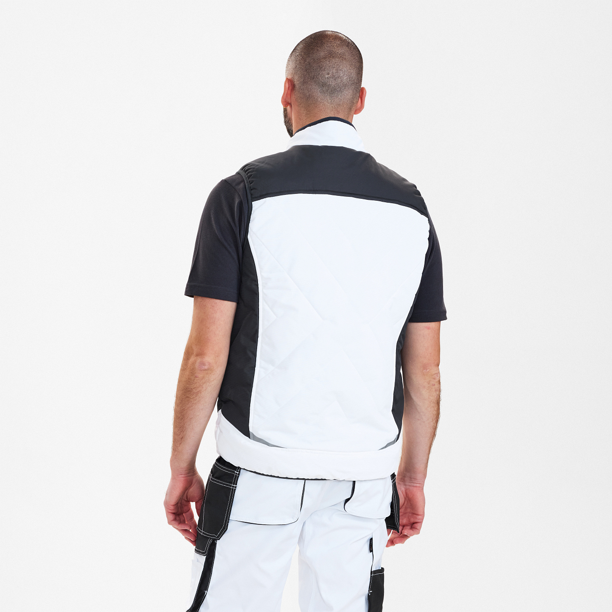 ENGEL Galaxy Stepp-Winterweste in Weiss/Anthrazit Grau, Größe XS