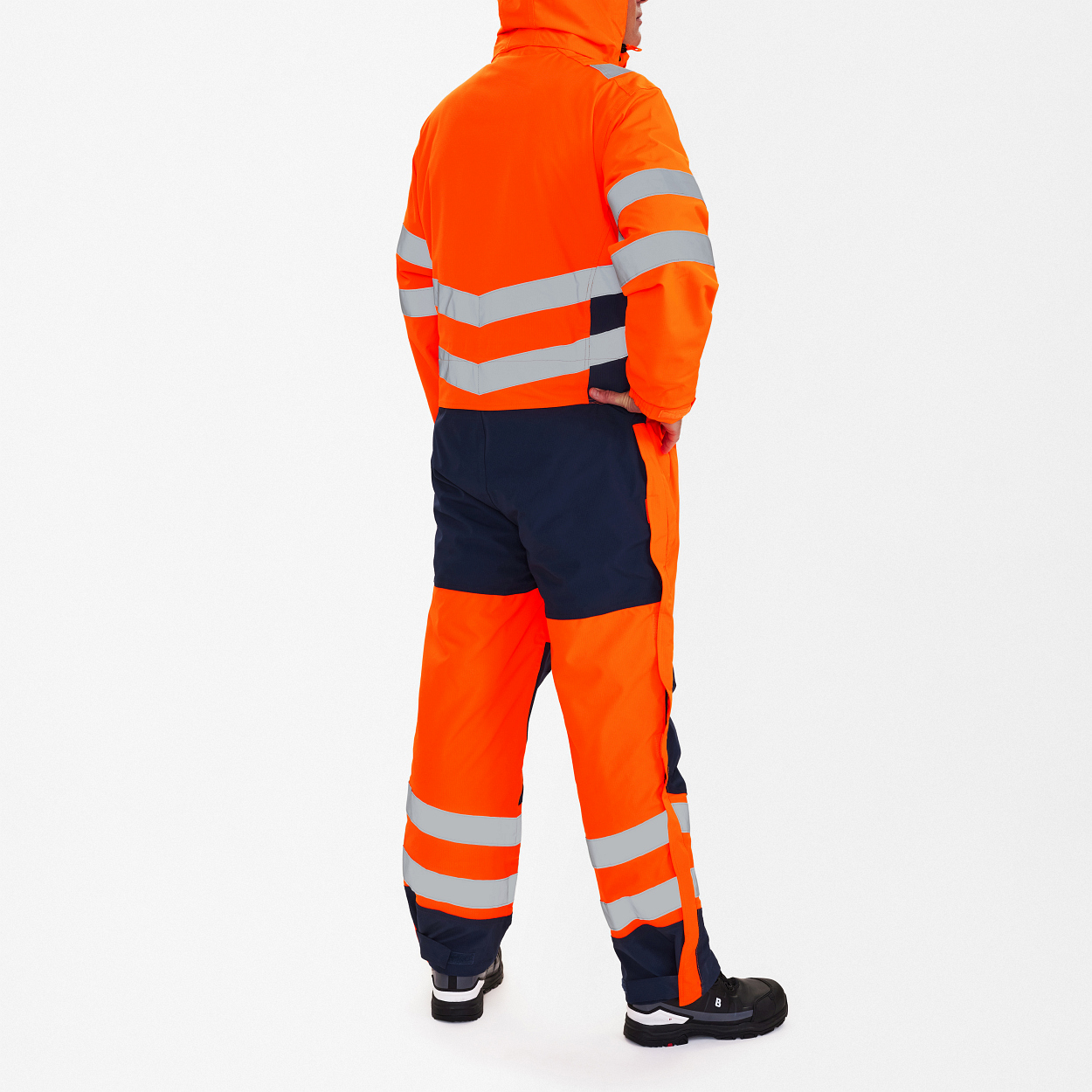 ENGEL Safety Winteroverall in Orange/Blue ink, Größe XS