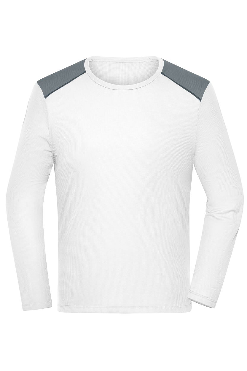 Men's Running Shirt Longsleeve GRS "JN1386" in White, Größe 3XL - Daiber