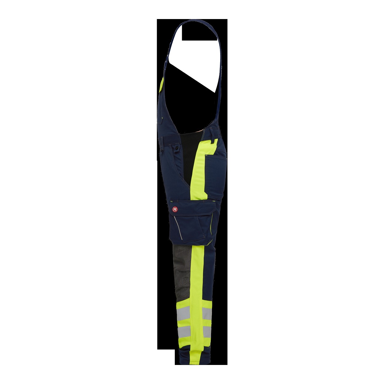 ENGEL Cargo Latzhose in Blue Ink/Gelb, Größe 106