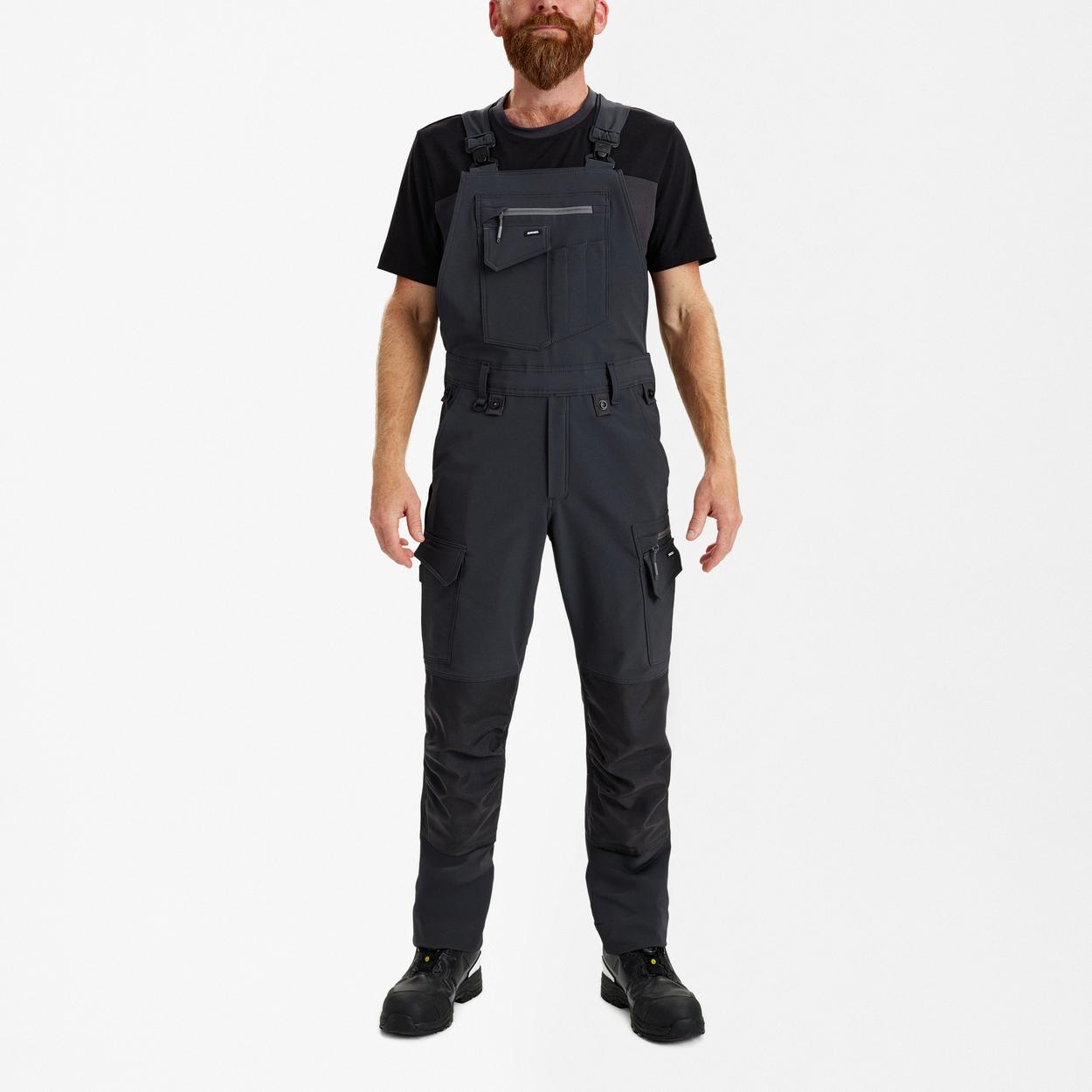 ENGEL Entire Latzhose mit 4-Wege-Stretch in Anthrazitgrau/Schwarz, Größe 26