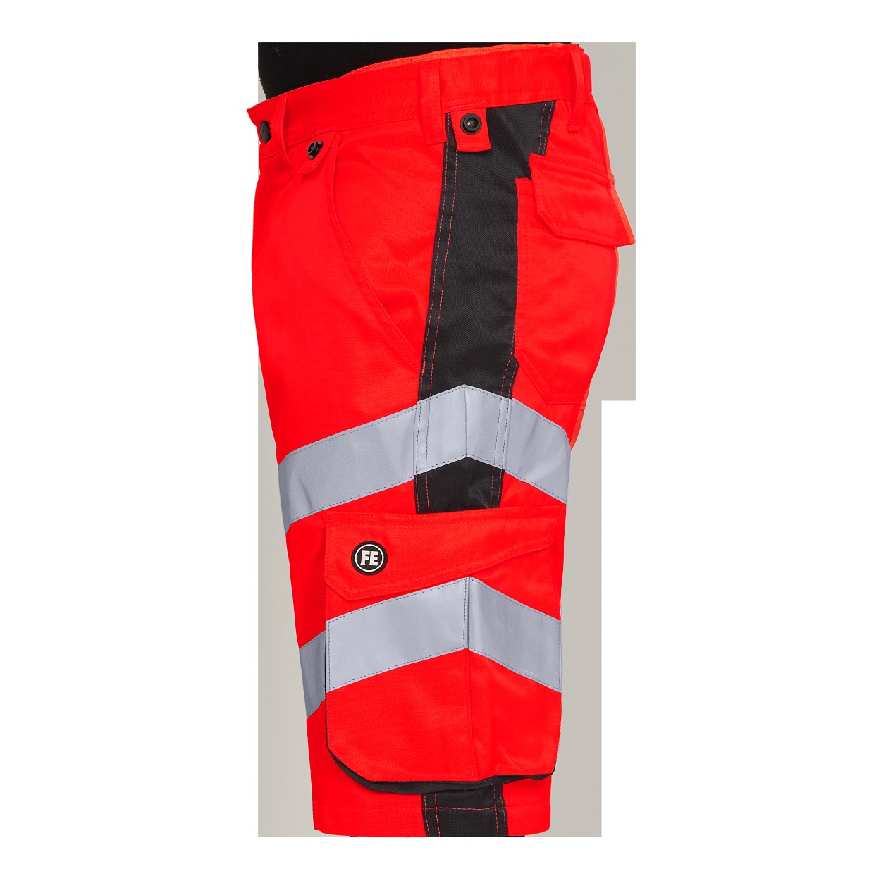 ENGEL Safety Light Arbeitsshorts in Rot/Schwarz, Größe 54