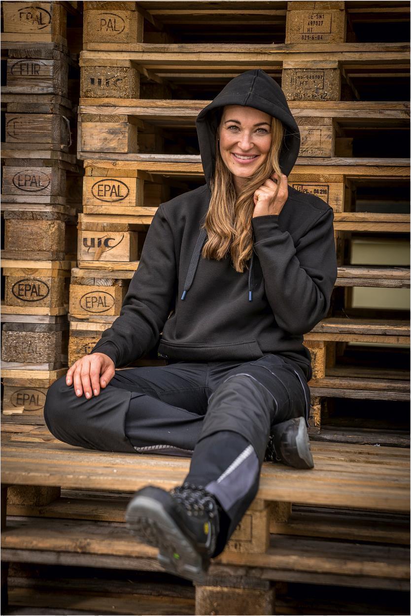 Damen-Bundhose Flex Line Schwarz/Grau FLXDH, Gr. 52 von Leibwächter