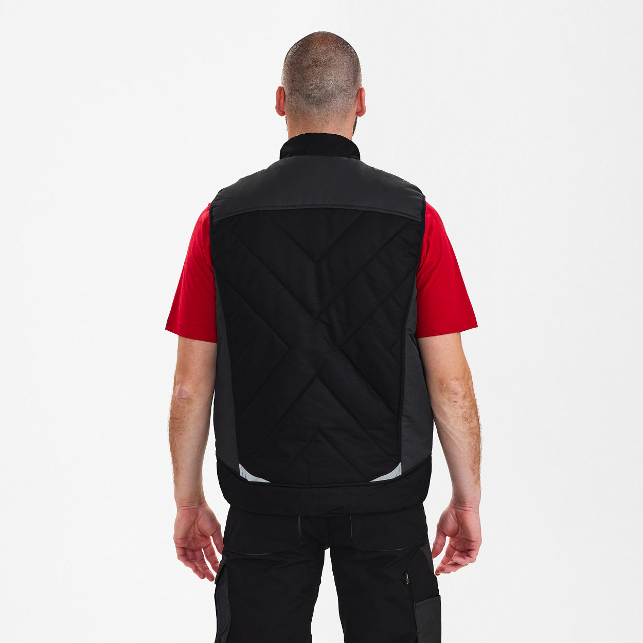 ENGEL Galaxy Stepp-Winterweste in Schwarz/Anthrazit Grau, Größe XS