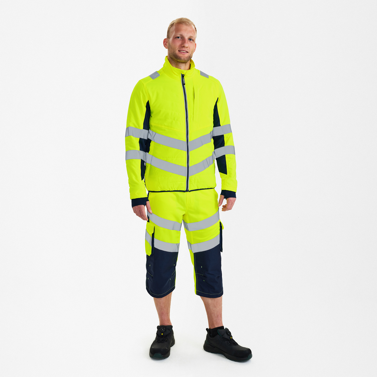 ENGEL Safety Stepp-Jacke in Gelb/Blue Ink, Größe XS