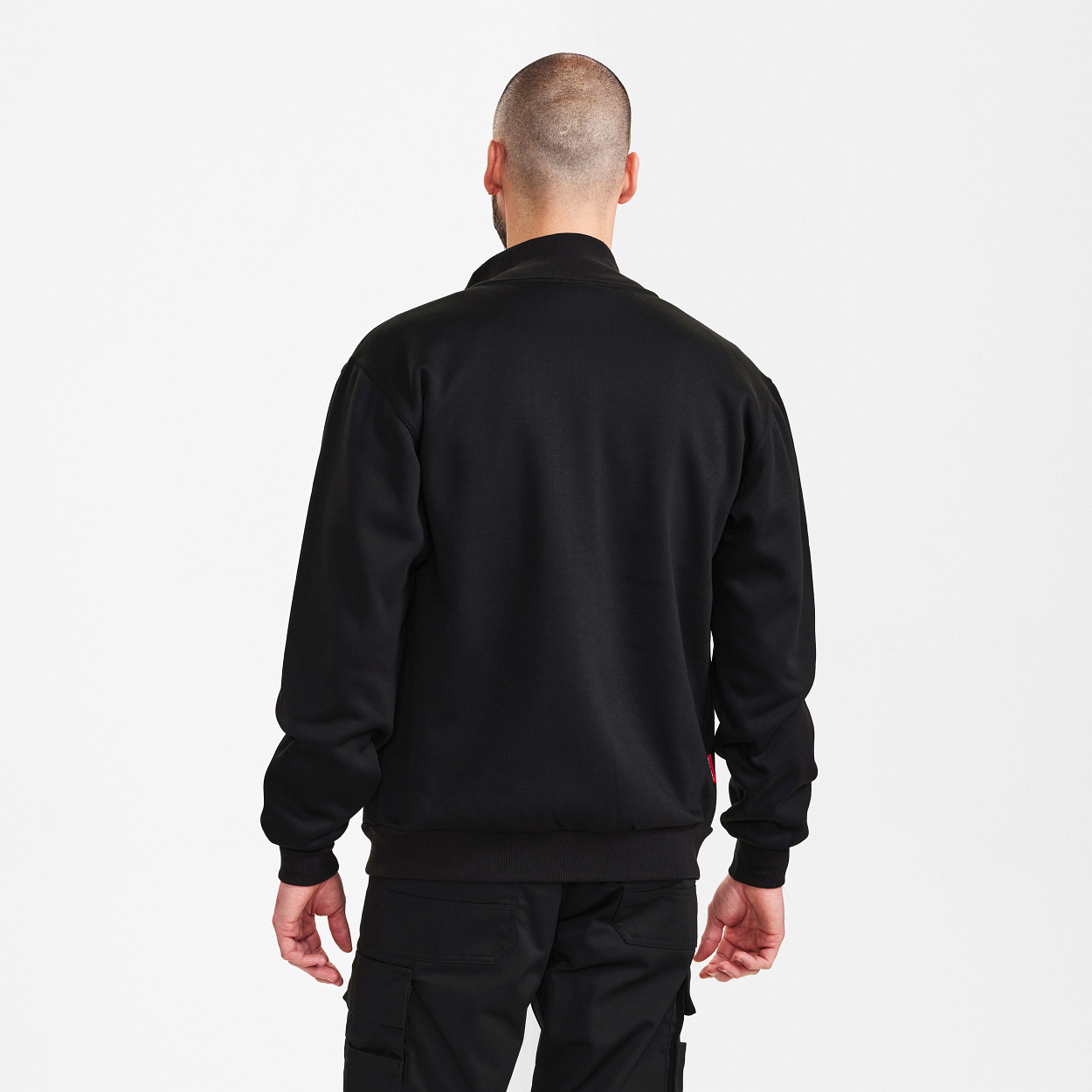 ENGEL Extend Sweat-Jacke mit hohem Kragen in Schwarz, Größe XS