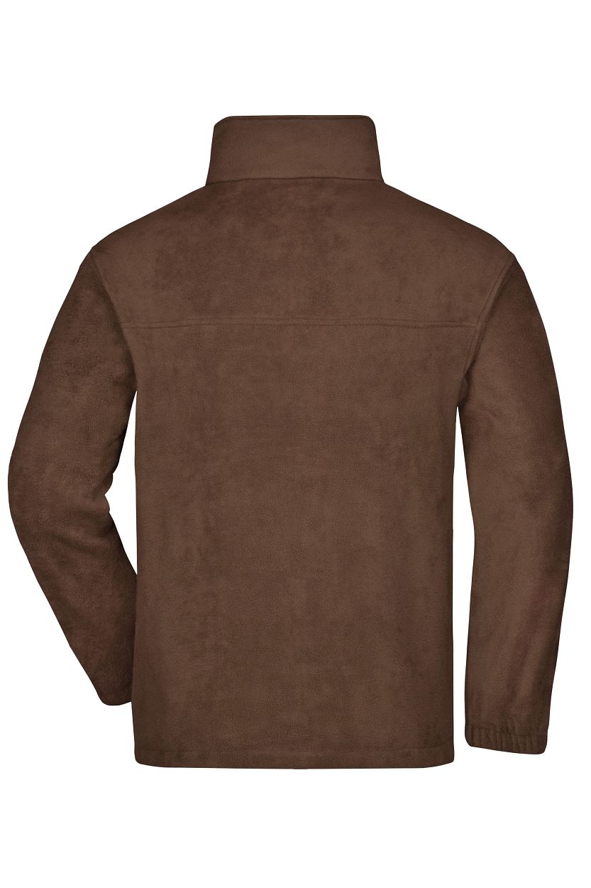 Full-Zip Fleece "JN044" in Brown, Größe 4XL - Daiber
