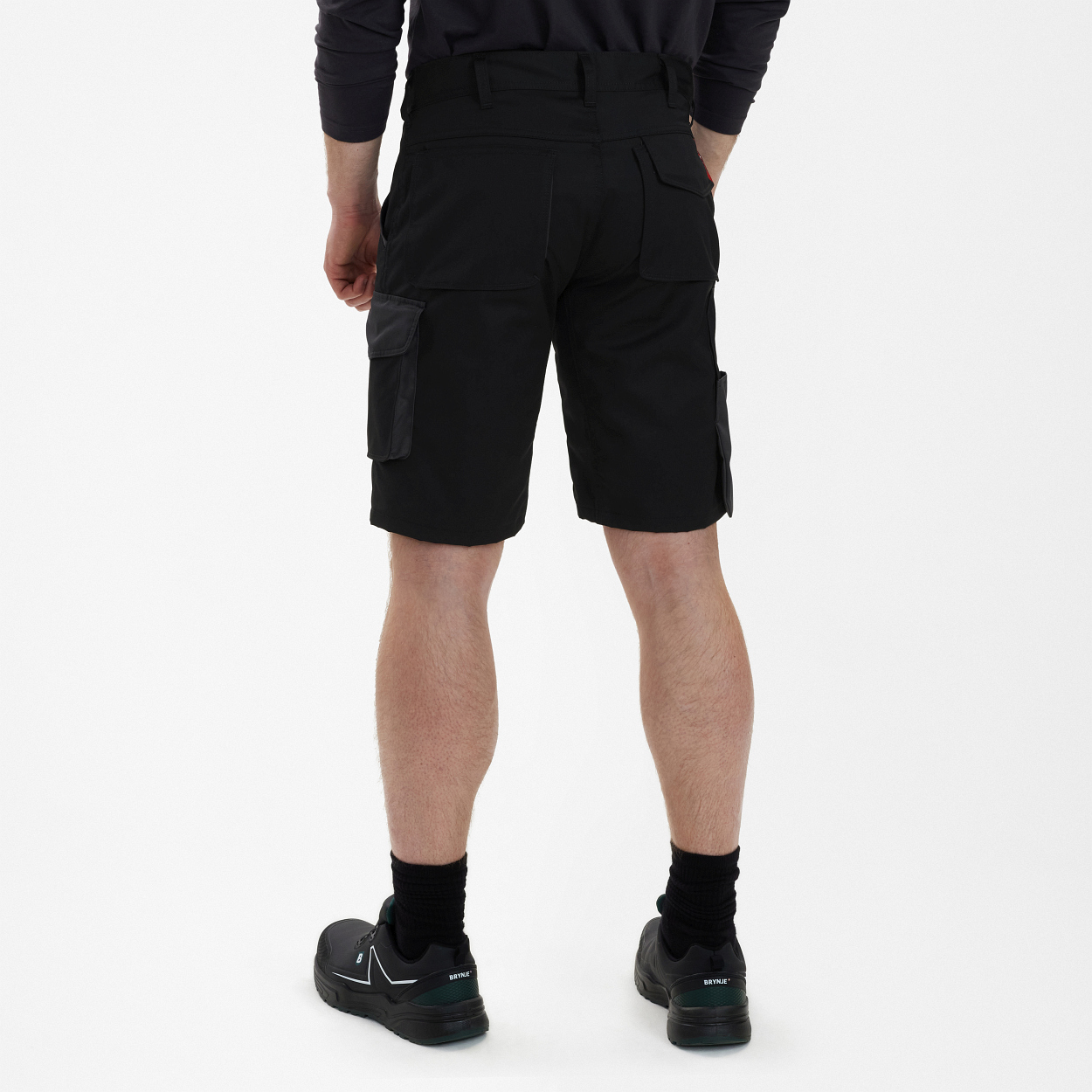 ENGEL Galaxy Light Shorts in Schwarz/Anthrazit Grau, Größe 54