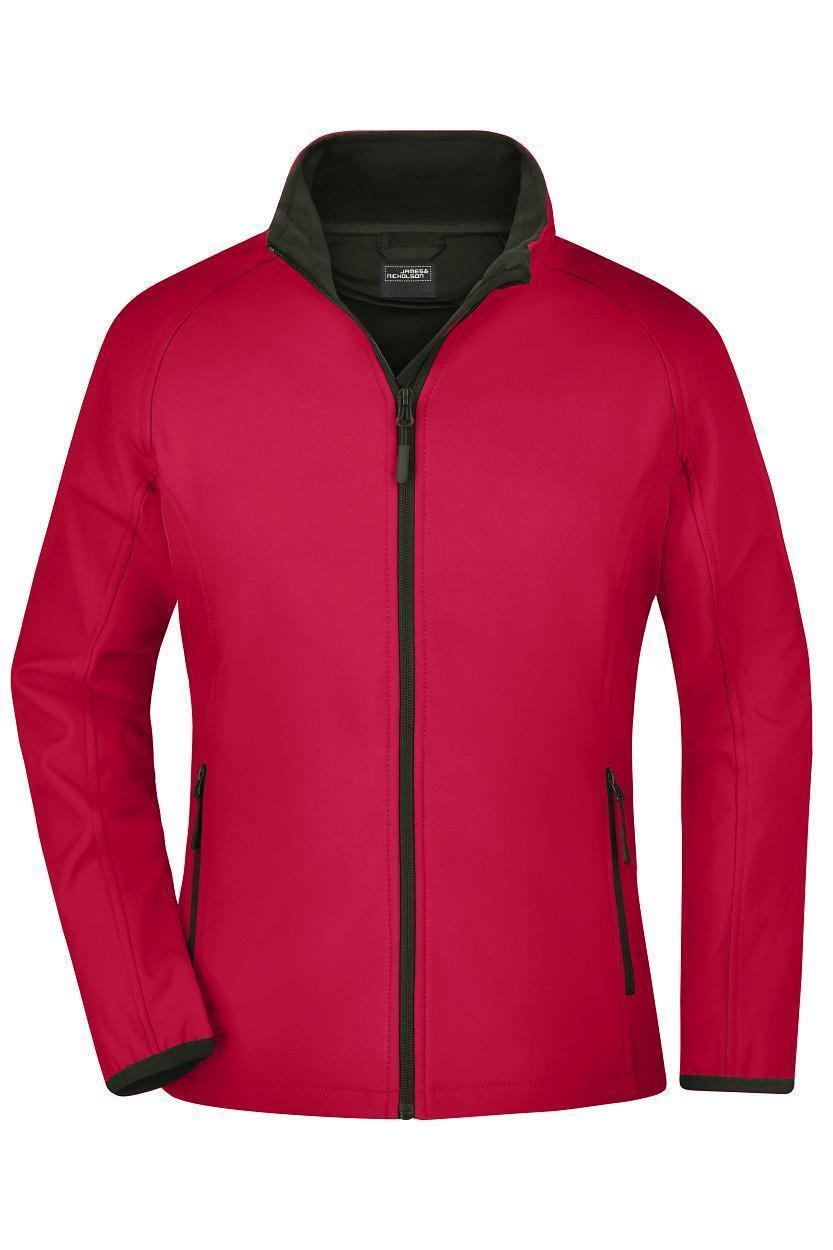 Ladies' Promo Softshell Jacket "JN1129" in Red/Black, Größe 2XL - Daiber
