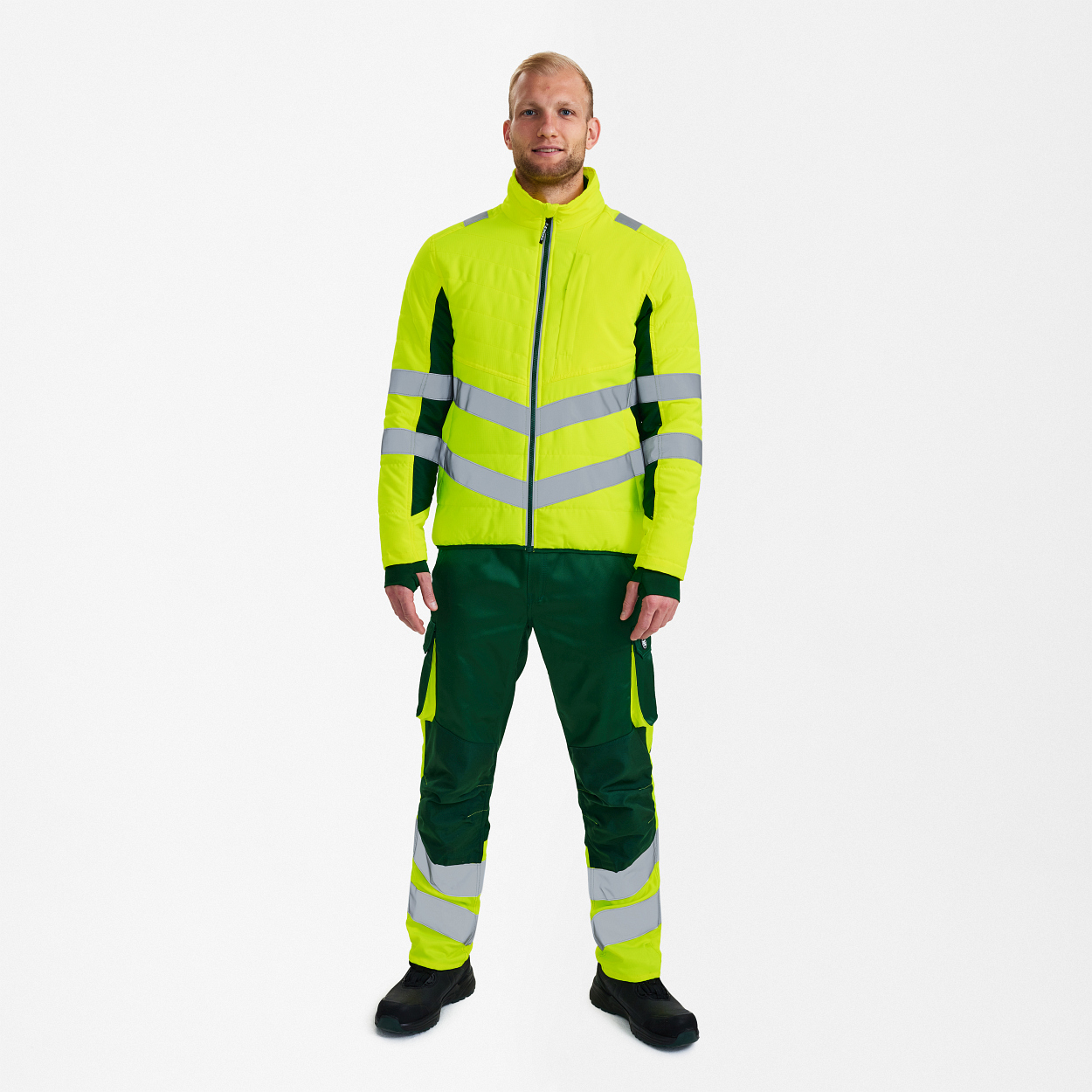 ENGEL Safety Stepp-Jacke in Gelb/Grün, Größe XS