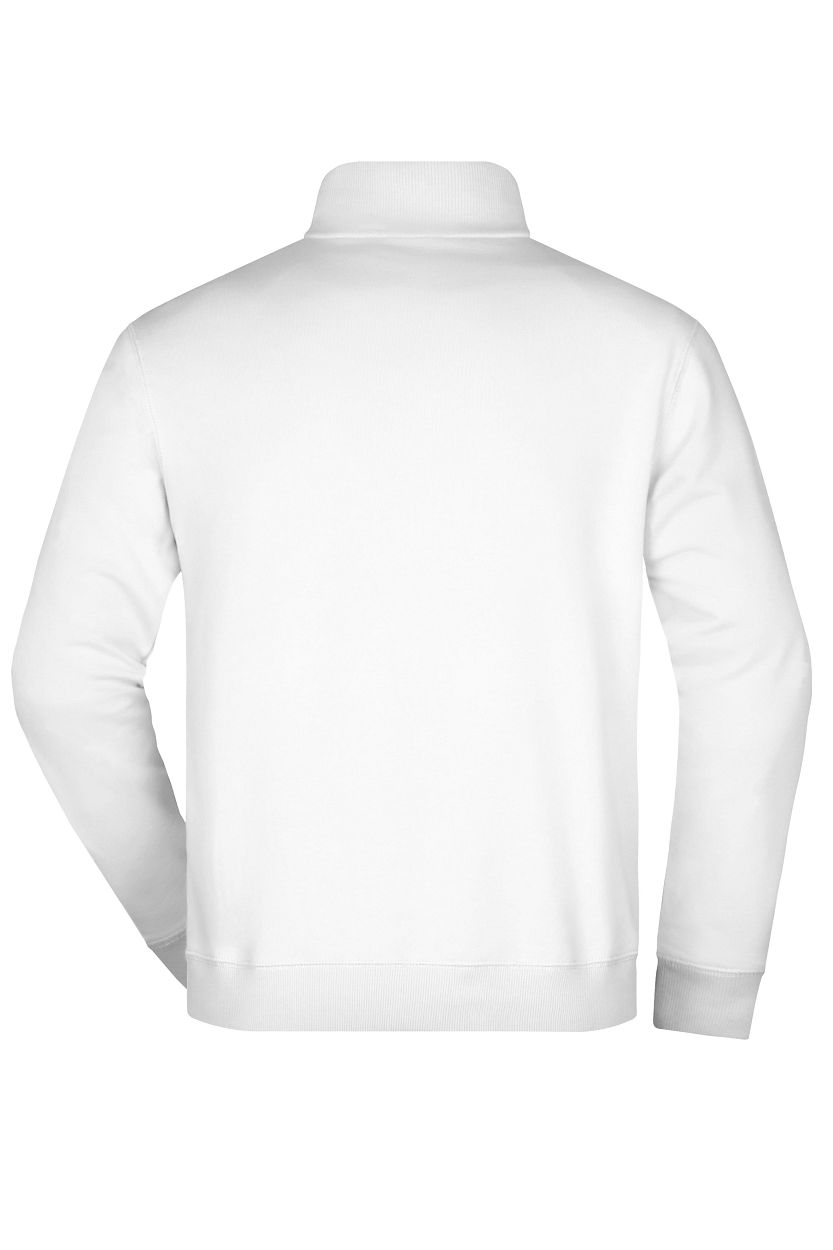Round-Neck Zip "JN352" in White, Größe 3XL - Daiber