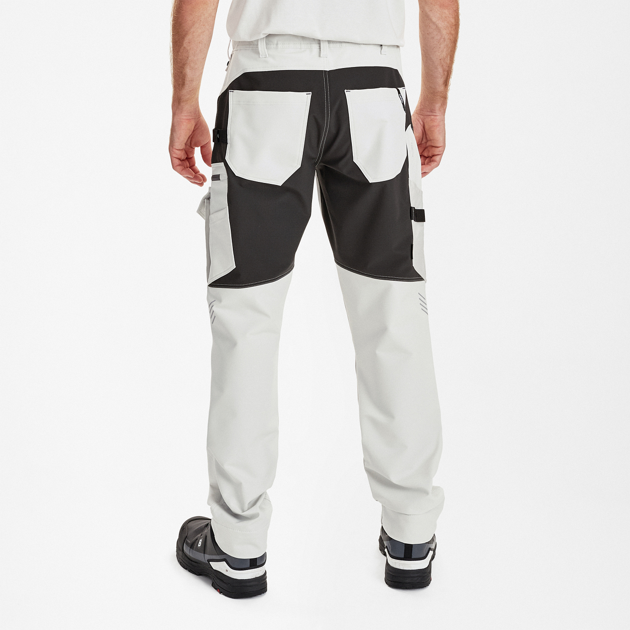 ENGEL Entire Arbeitshose mit 4-Wege-Stretch in Bone White / Anthracite Grey, Größe 26