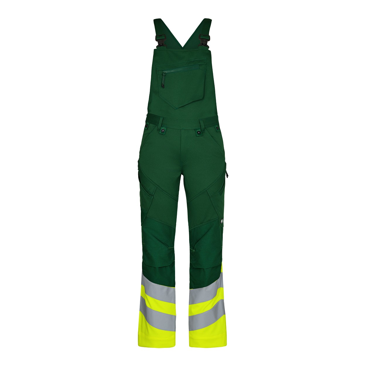 ENGEL Safety Latzhose in Green/Hivis yellow, Größe 26