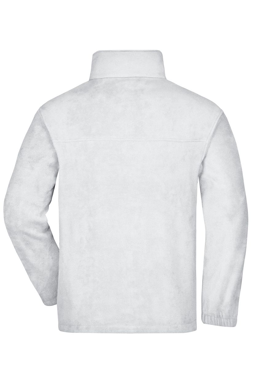 Full-Zip Fleece "JN044" in White, Größe 4XL - Daiber