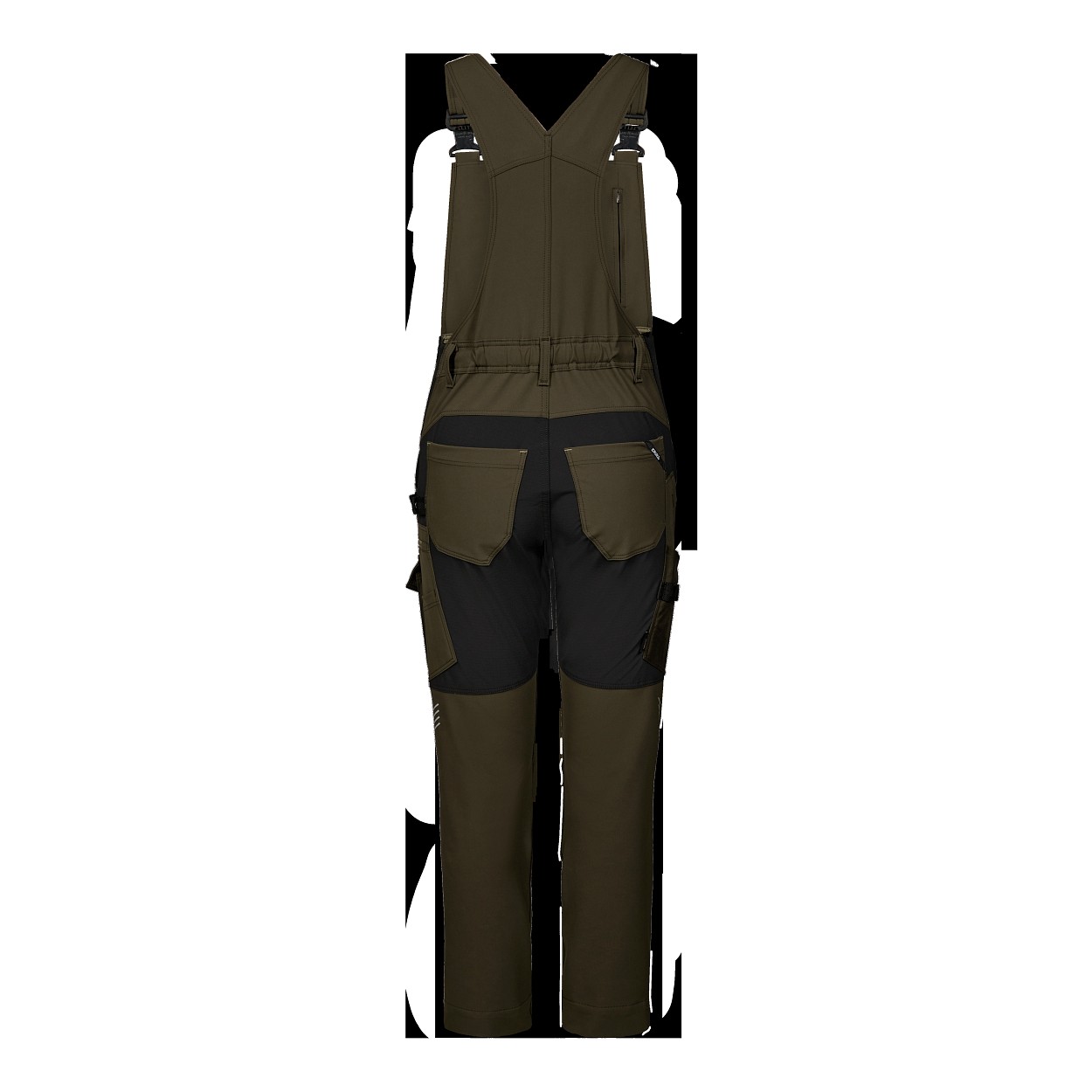 ENGEL Entire Damen Latzhose mit 4-Wege-Stretch in Forest Green/Schwarz, Größe 48