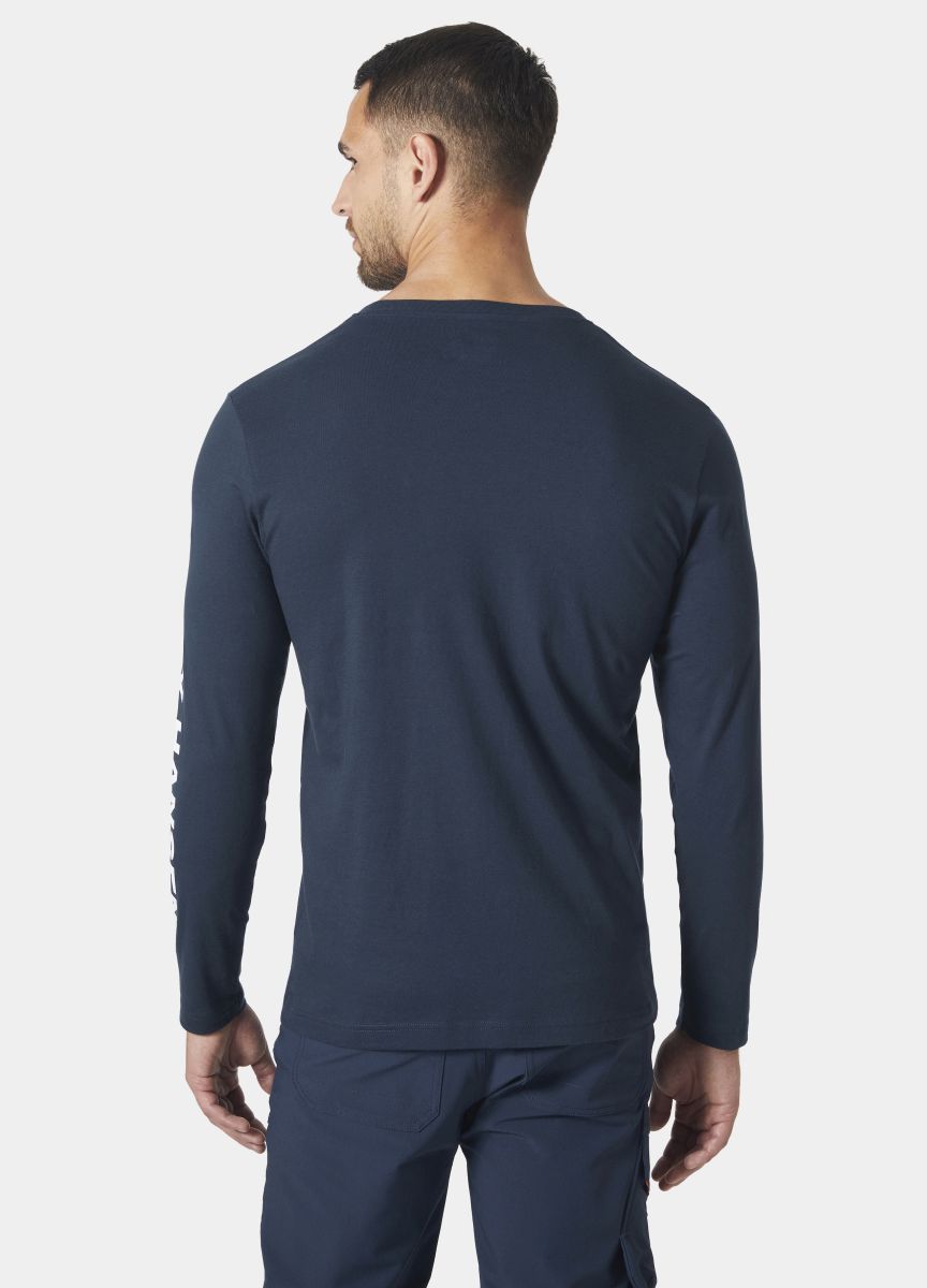 Langarmshirt Logo in Navy, Gr. 4XL von Helly Hansen Workwear