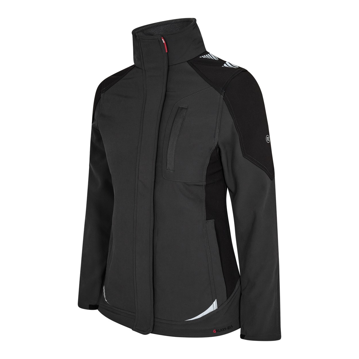 ENGEL Galaxy Damen Softshelljacke in Anthrazitgrau/Schwarz, Größe XS