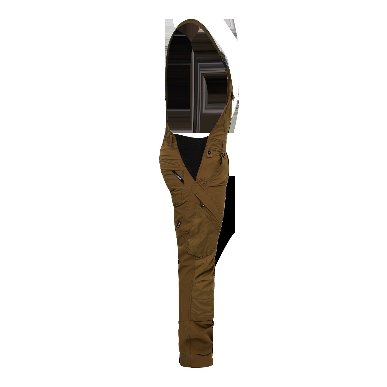 ENGEL X-treme Latzhose mit 4-Wege-Stretch in Toffee Brown, Größe 26