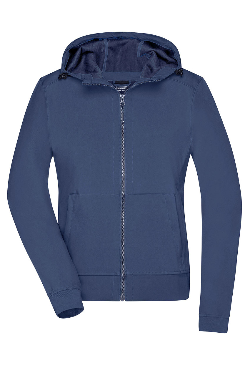 Ladies' Hooded Softshell Jacket "JN1145" in Navy/Navy, Größe 2XL - Daiber