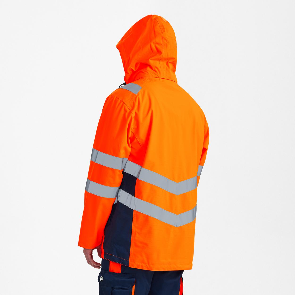 ENGEL Safety Shellparka in Orange/Blue ink, Größe XS