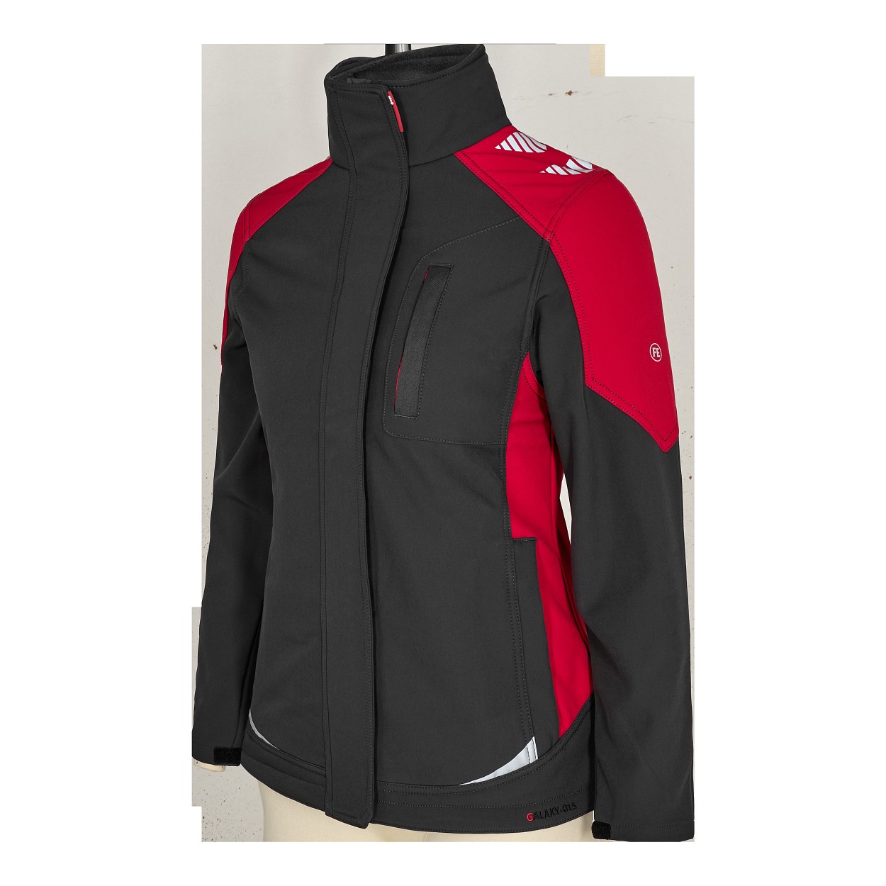 ENGEL Galaxy Damen Softshelljacke in Anthrazit Grau/Tomato Red, Größe XS
