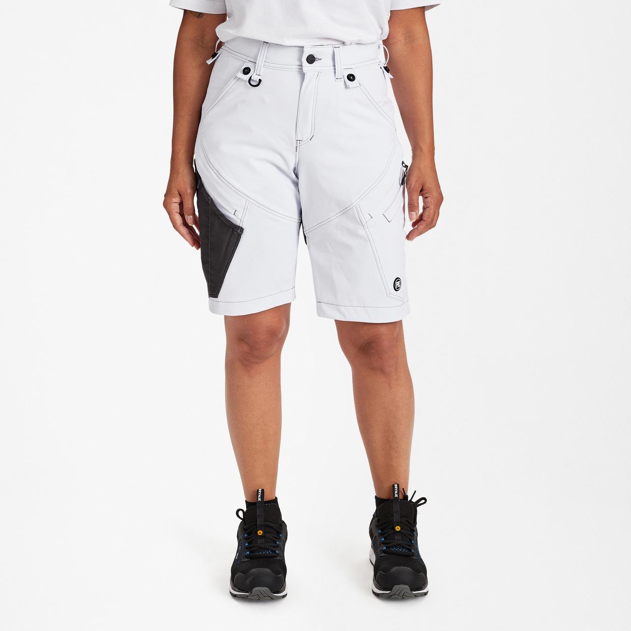 ENGEL X-treme Damen Arbeitsshorts mit 4-Wege-Stretch in Weiss, Größe 48