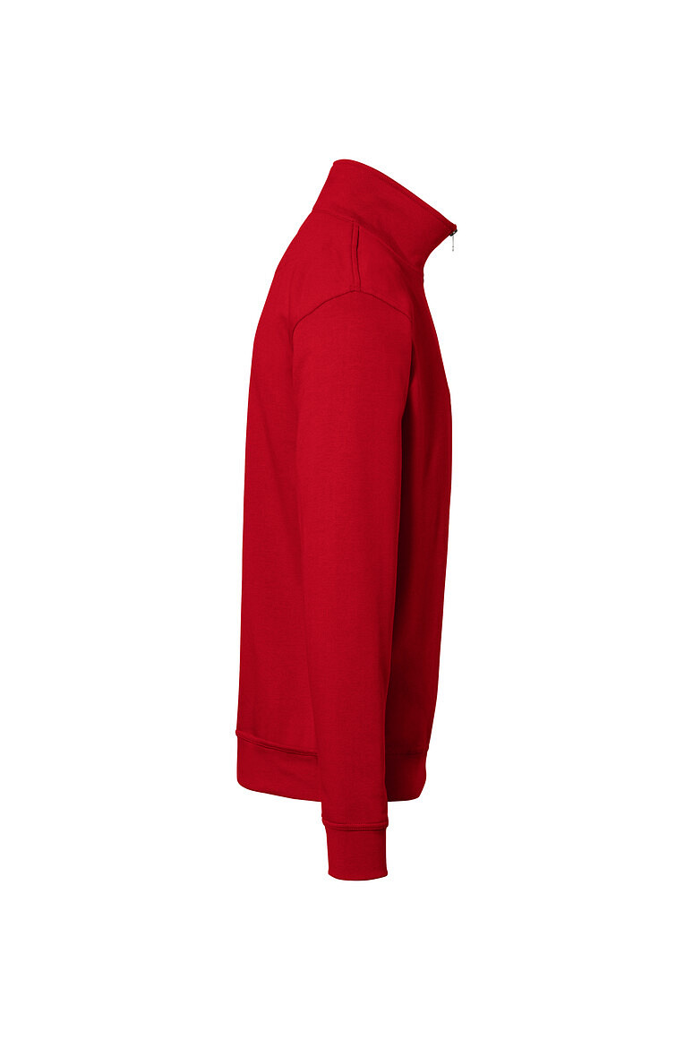 HAKRO 451 Zip-Sweatshirt Premium in rot, Größe 2XS