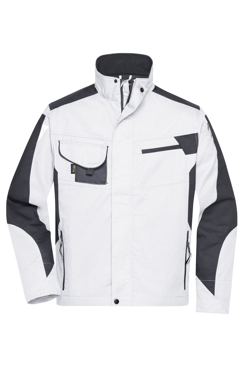 Workwear Jacket - STRONG - "JN821" in White/Carbon, Größe 6XL - Daiber