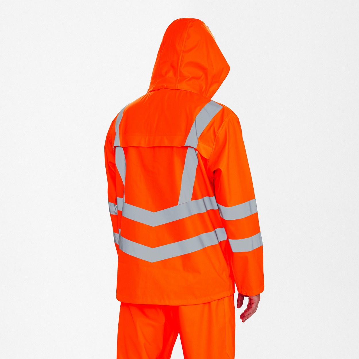 Safety Regenjacke in Hi-vis Orange, Größe XS